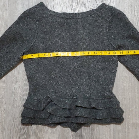 Grey Ruffled Cardigan - Picture 4 of 5